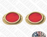 Military Truck &amp; Trailer Tan &amp; Red Reflector Pair fits ALL HUMVEE M998 M... - £23.94 GBP