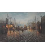 Oil Patch, Limited Edition Print by G Harvey, Boomtown, Oil Derricks, Co... - £1,087.26 GBP