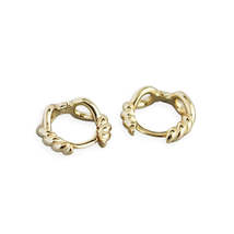 Anyco Hoop Earrings Unique Twist Hollow Huggies Minimalist Bohemian Jewelry - £24.93 GBP