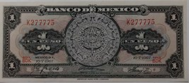1967 Mexico Peso Calendario Uncirculated Lucky 7777 - £11.88 GBP