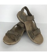 Magellan Outdoors Size 8 M Tan Beige Suede Leather Sandals Shoes Hook An... - £23.48 GBP