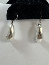 Sterling Silver Teardrop Waterdrop  1.25” Dangle Drop Hook Earrings - $369.75 MXN