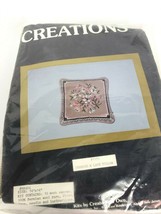 Create Your Own Needlepoint Kit Dogwood &amp; Lace Pillow 14x14 Vintage   - $35.37