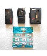 2 Panasonic and 1 Olympus micro-cassette recorders with 8 blank Maxell t... - $136.77 CAD