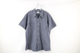 Vintage Carhartt Mens 2XL Spell Out Double Pocket Collared Button Shirt Plaid - £31.12 GBP