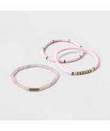 Universal Thread™ Rose Quartz Heishi Multi-Strand Bracelet Set 3pc Pink - $179.34 MXN