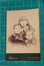 Antique Victorian Cabinet Card Shaw Children Siblings Grier Philadelphia - £11.16 GBP