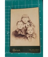 Antique Victorian Cabinet Card Shaw Children Siblings Grier Philadelphia - £11.02 GBP