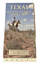 Vintage Texas Brochure Map Official Highway Travel 1990s Fold Out - $22.22