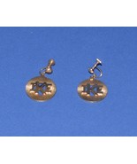 Souvenir-President &quot;IKE&quot; Eisenhower Gold Toned Clip-on Dangle Earrings - $10.80