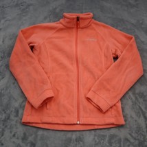 Columbia Jacket Girls M Orange Polyester Fleece High Neck Full Zip Casual Wear - £20.32 GBP