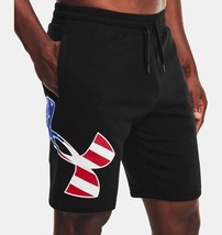 Mens Under Armour UA Freedom Rival Fleece Shorts - BLACK - XXL &amp; Large - NWT - £23.97 GBP
