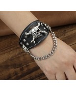 Men Skeleton Fashion Leather Bracelet - €8,14 EUR