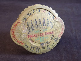 Vintage Solid Brass 12 Year Pocket Calendar 1967 - 1978 Dial Perpetual Calendars - £19.54 GBP
