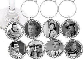 The Andy Griffith show decor party wine charms glass markers 8 party favors - $10.64