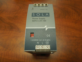 Sola Power Supply SDN 5-24-100 115/230V Input 24VDC Output Used - $75.00