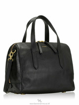 Fossil Sydney Satchel Black Leather Crossbody Bag Handbag SHB1978001 NWT $180 - £75.62 GBP