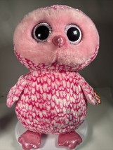 Ty B EAN Ie Boos - Pinky The Pink Owl (Jumbo - 18 Inch) With Hang Tag 18&quot; - £15.68 GBP