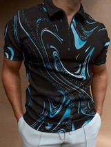 Summer New Men&#39;s Casual Short-Sleeved  Shirt  Fashion Collar Print T-Shirt Men&#39;s - £90.19 GBP