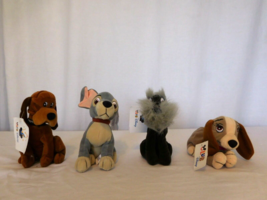 Beanie Babies Style 1990&#39;s Disney Store Lady and the Tramp Group x4 Lot - £23.21 GBP