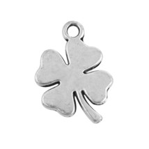 10 pcs Four 4 Leaf Clover Charms Saint Patricks Day Bead Beading Findings 18mm - £3.94 GBP