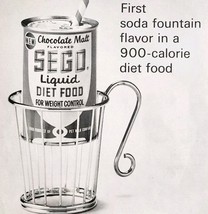 1963 Sego Chocolate Malt Diet Food Drink Advertisement Milk Dairy DWII13 - $556.74 MXN