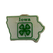 Iowa 4H Club Organization Plastic State Lapel Hat Pin Pinback - $4.95