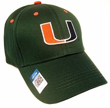 Miami Hurricanes NCAA Basic Green Structured Hat Cap Adult Men&#39;s Adjustable - $22.99