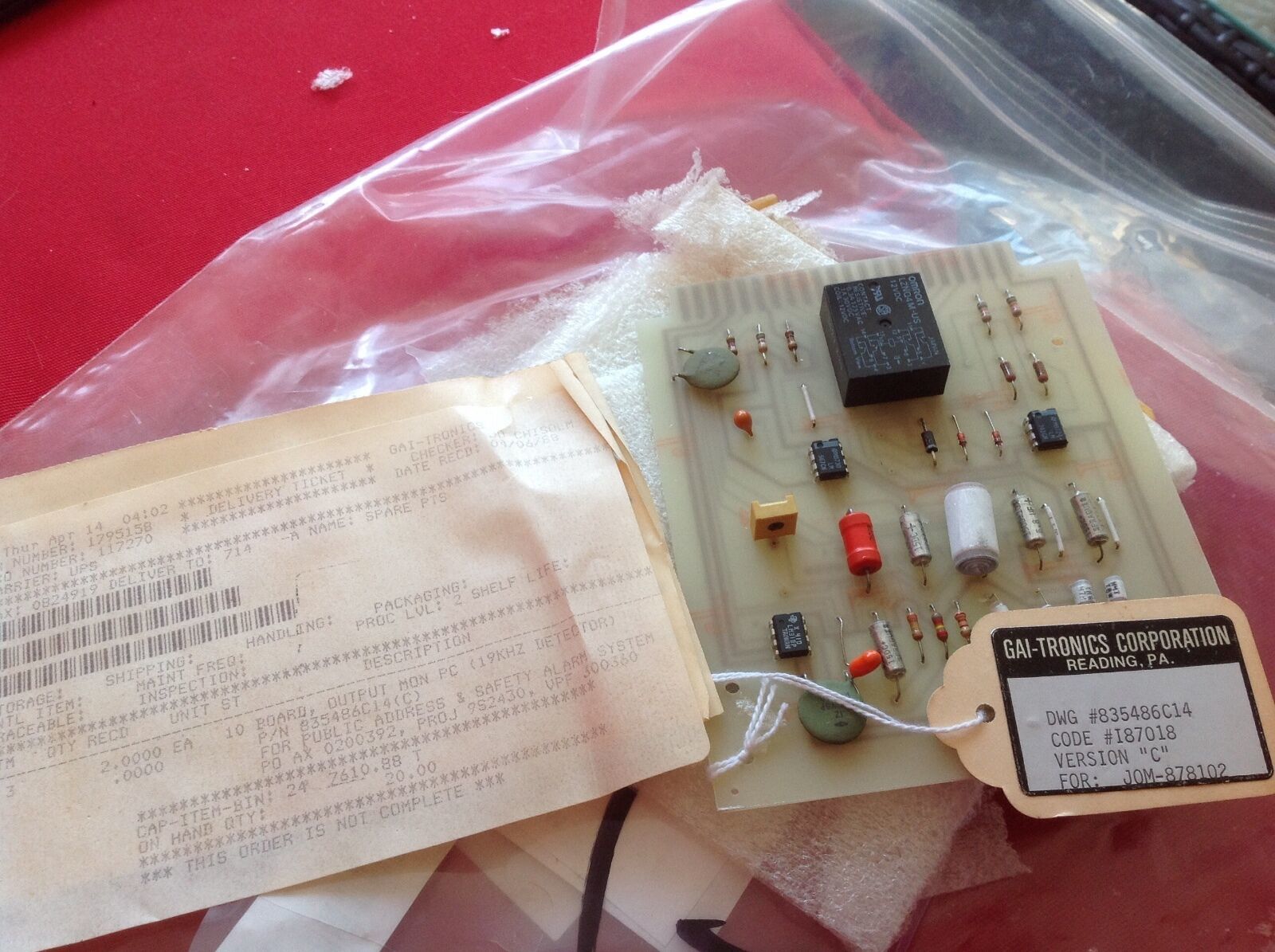 GAI-TRONICS 835486C14 OUTPUT  BOARD NEW NOS  SALE $99 - $92.57