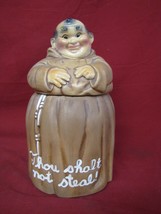Vintage Twin Winton &quot;Thou Shall Not Steal&quot; Monk Cookie Jar 1960 - £46.96 GBP