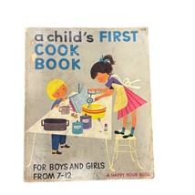 Vintage Childs First Cookbook 1950s Happy Hour Book For Boys &amp; Girls Age... - $28.80
