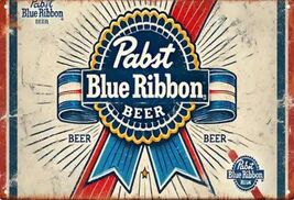 Pabst Blue Ribbon Beer Retro Vintage Sign 8x12 inches  Mancave Garage a - $452.20 MXN