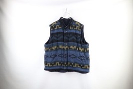 Vtg 90s Streetwear Mens 2XLT Faded Reversible Wool Corduroy Puffer Vest Jacket - £54.08 GBP