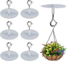 6 Pcs Self Adhesive Ceiling Hooks Heavy Duty, No Drill Ceiling Hooks for... - $9.48