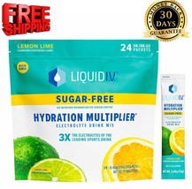 Liquid I.V. Hydration Multiplier  24 Serving Stick Packs Lemon Lime SUGAR FREE - £26.07 GBP