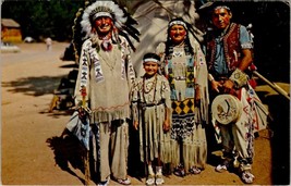 Indian Chief Running Horse and Family Postcard V7 - £11.95 GBP