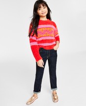 Holiday Lane Big Girls Fair Isle Crewneck Long-Sleeve Sweater, - Bright ... - £17.25 GBP