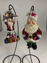 Radko Jolly Good Fellow + 15th Happy Handful Glass Ornaments / Damaged - $31.67