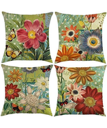 Spring Summer Pillow Covers 18X18, Outdoor Sunflower Pillow Case, Floral... - £21.52 GBP