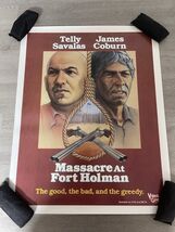 Original MASSACRE AT FORT HOLMAN (1985) VIDEO Promo Poster 18.75x24” Mov... - $9.89