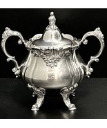 Wallace Baroque Silverplate EPNS Footed Sugar Bowl with Lid Gorgeous &amp; E... - €53,35 EUR