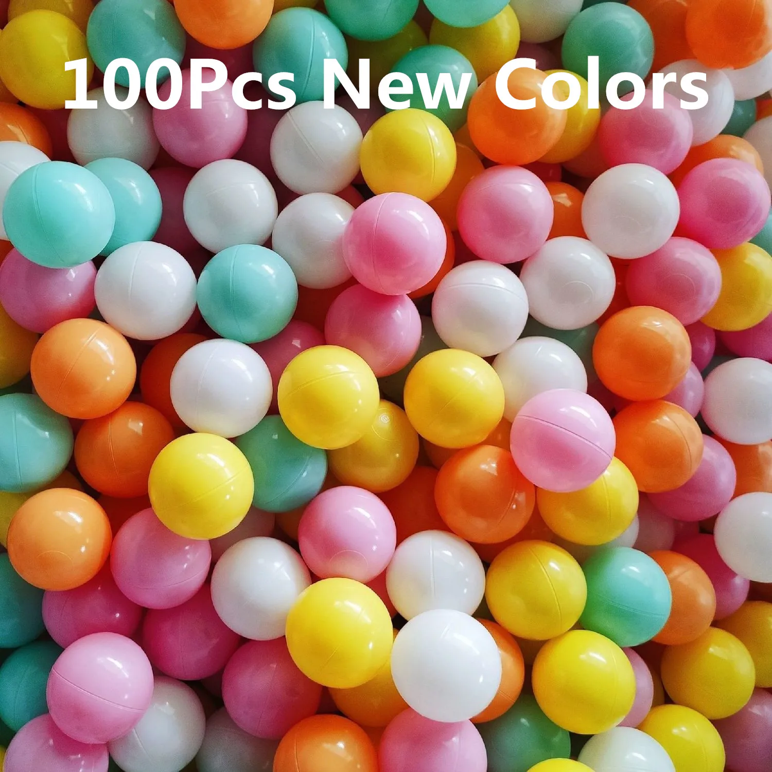 Colors Baby Plastic Balls 100Pcs Eco-Friendly Soft Ocean Balls Funny Chi... - $15.88+
