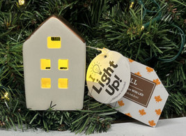 Porcelain House with Led Light Primitive Country Style Decor Batteries Included - £6.39 GBP