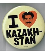 2007 Fox I Love Kazakhstan Borat Movie 3&quot; Pin Back Button Pinback - $14.26 CAD