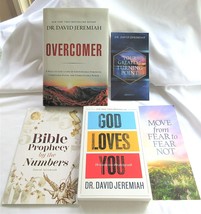 Lot Of 5 David Jeremiah 2 Books, Bible Prophecy, Leaflet, Bookmark ~ New &amp; Used - £19.18 GBP