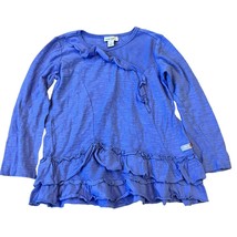 Naartjie Kids Girls Vintage XL 7 Years Long Sleeve Ruffle Bottom Blouse - $11.52