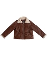 Levi&#39;s Strauss &amp; Co. Women&#39;s Brown Beige Soft Faux Fur Puffer Jacket Siz... - £28.25 GBP