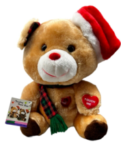 Touching Heart Brown Bear 1986 Metro Musical 10&quot; Light Up Heart With Tag... - £31.75 GBP