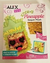 ALEX D.I.Y. Knot &amp; Stitch A Pineapple Face Sequin Plush Pillow Kids Craft Kit - £11.37 GBP