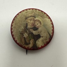 Early 1900&#39;s Saint Anthony Pin Pinback Button - £11.69 GBP
